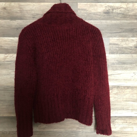 90s Wool and Mohair Blend Cropped Cowl Neck Sweater Large - Picture 4 of 6